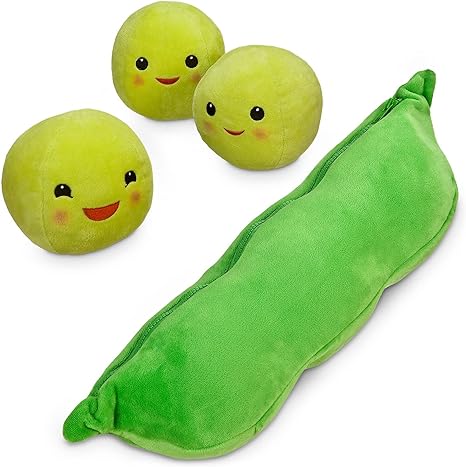 Disney Store Offizielles mittelgroßes Kuscheltier Peas in a Pod, Toy Story&nbsp;3, 42&nbsp;cm, Plüschfigur des lustigen Erbsentrios mit gestickten Gesichtern in der Erbsenschote mit Reißverschluss