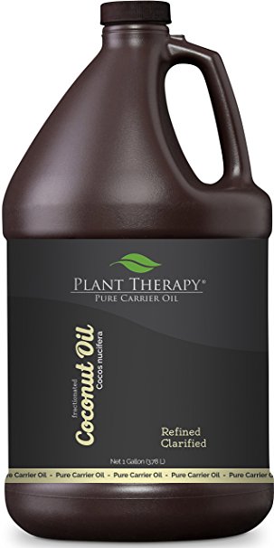 Plant Therapy Coconut (Fractionated) Carrier Oil. A Base Oil for Aromatherapy, Essential Oil or Massage use. 1 Gallon.