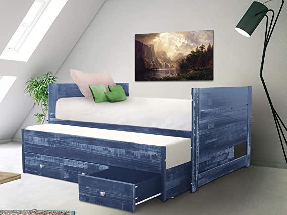 Bedz King BK551 Bed, Weathered, Blue