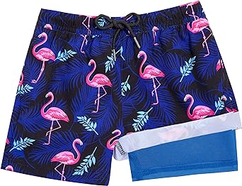 BRISIRA Boys Swim Trunks Compression Liner Bathing Suit Swimsuit Board Shorts Fit Toddler Kids Youth Teen Beach Swimming