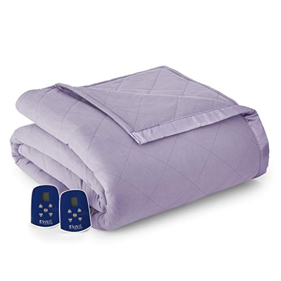 Shavel Home Products Thermee Electric Blanket, King, Lilac, King / California King