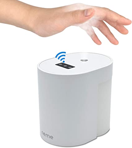 NEME Automatic Alcohol Dispenser - Touchless Hand Sanitizer - Portable Induction Sterilizer Sprayer - 100ml Tank Capacity - USB Rechargeable Battery - for Home School Hotel Restaurant Office