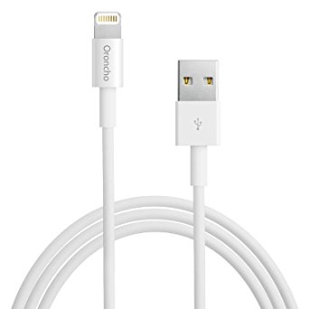 Oroncho iPhone Charger Lightning Cable - 3.3ft iPhone Cord for iPhone 7 / 7 plus / 6s / 6s plus / 6 / 6 plus / SE / 5s / 5c / 5, iPad mini, iPad Air, iPad Pro, iPod - White 1pack