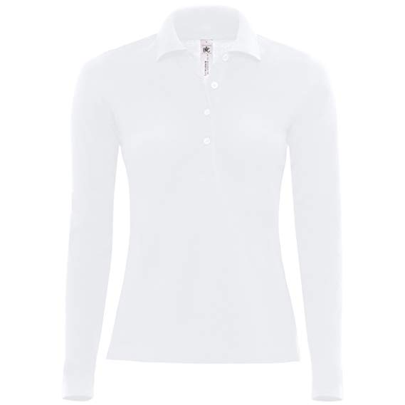 B&C Womens/Ladies Safran Long Sleeve Polo Shirt