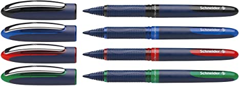 Rollerball pens set, SCHNEIDER, One Business, 0.6mm, 4 pcs, assorted colours