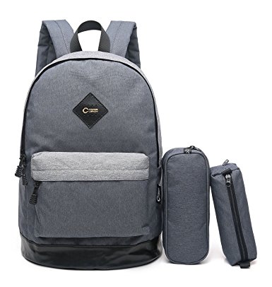 CrossLandy High School Bookbag Waterproof School Backpack Fits 15.6" Laptop