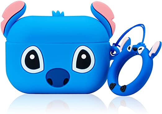 Gift-Hero Classic Stitch Case for Airpods Pro/for Airpods 3, Cartoon Funny Cute Design for Girls Boys Kids, Unique Carabiner Protective Fun Fashion Character Skin Soft Silicone Cover for Air pods 3