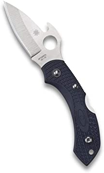 Spyderco Dragonfly 2 Lightweight Signature Folding Knife with 2.28" Saber-Ground VG-10 Steel Blade and Emerson Opener - PlainEdge Grind- C28PGYW2