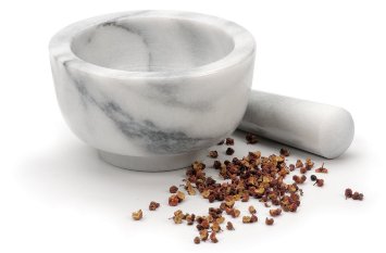 RSVP White Marble Mortar and Pestle