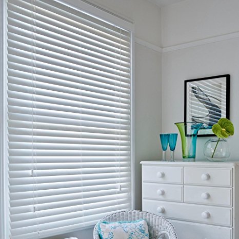 High Quality Classic Easy Fit 25mm PVC Venetian Blind, 75cm x 152cm- White, 10 Sizes Available