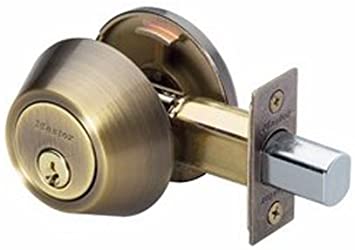 Master Lock Keyed Entry Door Lock, Single Cylinder Deadbolt, Antique Brass, DSO0605