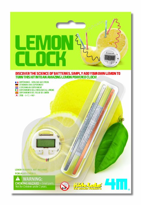 4M Lemon Powered Clock