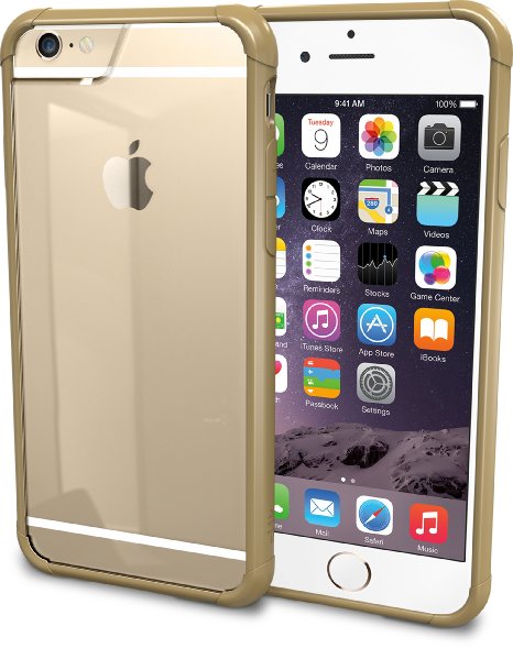 iPhone 6/6s Case - PureView Clear Case for iPhone 6/6s (4.7") by Silk - Ultra Slim Protective Crystal Clear Phone Cover (Champagne Gold)