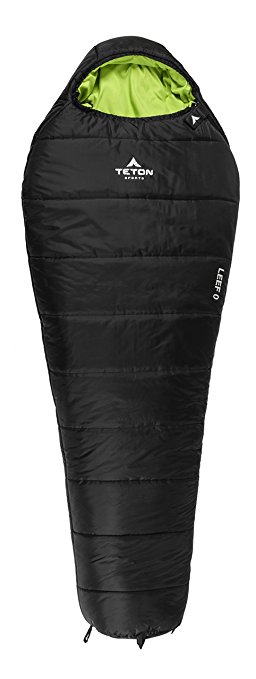 TETON Sports LEEF Ultralight Mummy Sleeping Bag;  Degree Sleeping Bag Perfect for Backpacking, Hiking, and Camping