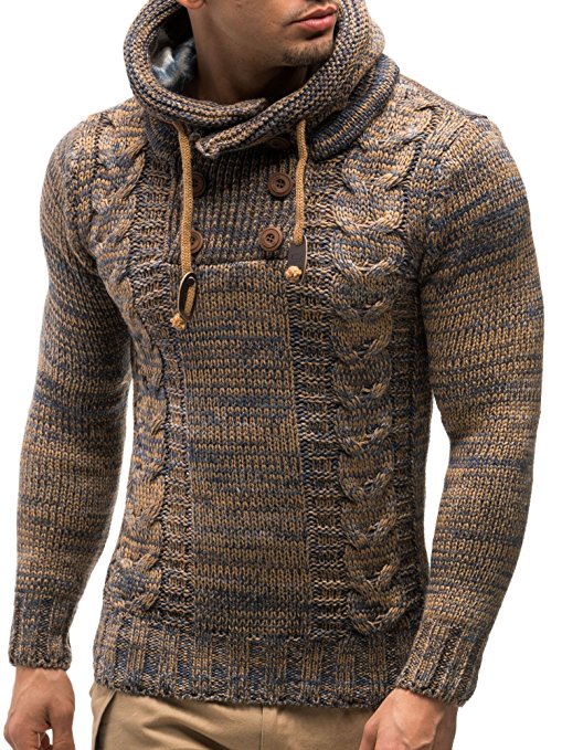 Leif Nelson LN20227 Men's Knitted Pullover