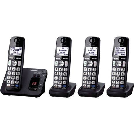 Panasonic KX-TGE234B dect60 4-Handset Landline Telephone