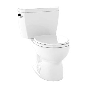 Drake 1.6 GPF Round 2 Piece Toilet with E-Max Flush System Toilet Finish: Cotton, Trip Lever Orientation: Right-Hand