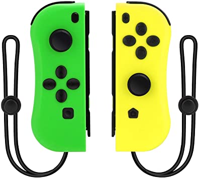 Joypad Controllers Replacement Compatible with Nintendo Switch, L-R Wireless Gamepad as Alternative to NS Joy Controllers, with 2.8cm Adjustable Wrist Straps and Charging Cable