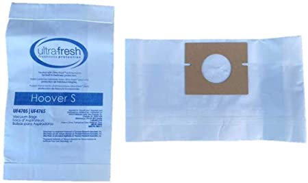 Ultra Fresh Replacement Bags for Hoover Type S Vacuum Bags (12 Pack) Fits Hoover Futura, Spectrum, Powermax Canister Vacuums. Replace OEM Part # 43655097, 4010064S, 4010344S, 43655093, 4010100S
