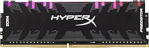 HyperX Predator HX436C17PB3A/8, Memoria DDR4 RGB 8 GB, 3600 MHz CL17 DIMM XMP