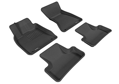 3D MAXpider Complete Set Custom Fit All-Weather Floor Mat for Select Audi Q5 Models - Kagu Rubber (Black)