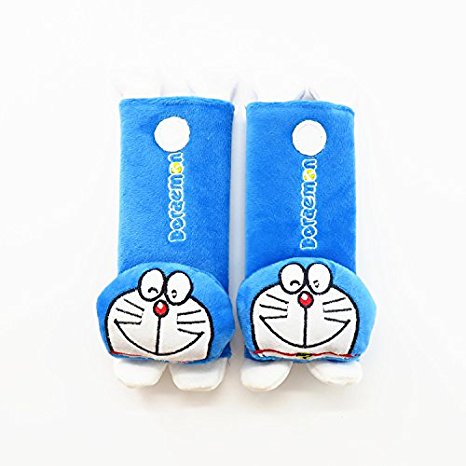 CJB Doraemon Plush Seat Belt Cover Shoulder Pad Cushion Blue (US Seller)