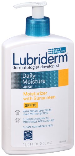 Lubriderm Daily Moisture Lotion SPF 15 Moisturizer with Sunscreen, 13.5 Ounce