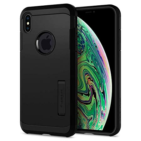 Spigen [Tough Armor] iPhone Xs Max Case Cover 6.5 inch with Reinforced Kickstand and Heavy Duty Protection and Air Cushion Technology for iPhone Xs Max (2018) 6.5 inch - Black