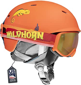 Wildhorn Spire Snow & Ski Helmet w/Goggles for Kids and Youth - ASTM Certified - US Ski Team Official Supplier