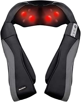 Neck Massager Shoulder and Back Massager Shiatsu with Heat, 3D Kneading for Muscles Pain Relief Relax in Car Office and Home