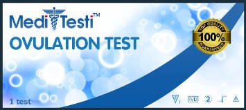MediTesti Ovulation Test LH test - Includes 25 Super Sensitive Ovulation Test Strips Ovulation Predictor Kit