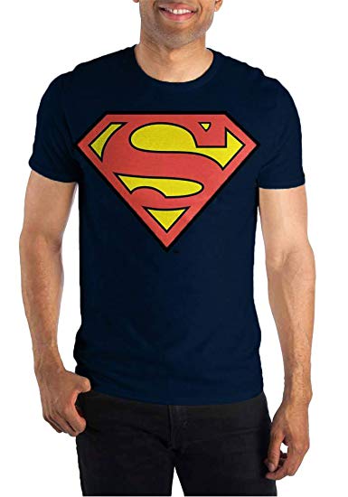 DC Comics Superman Big Logo Mens Navy T Shirt