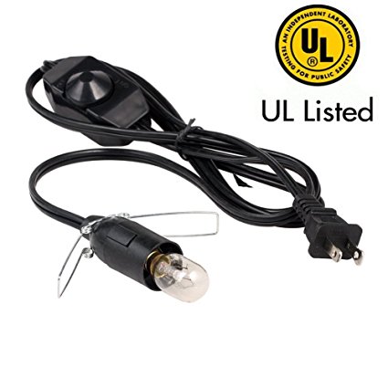 Salt Lamp Dimmer Himalayan Salt Lamp Cord,E12 Socket Lamp Cord,Original Replacement UL-Listed Cord with Dimmer Switch Includes One 25w Bulbs