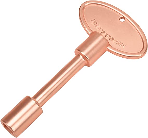 Skyflame Universal Gas Valve Key Fits 1/4" and 5/16" Gas Valve Stems, for Fire Pit and Fireplace, Rose Gold - 3 Inches