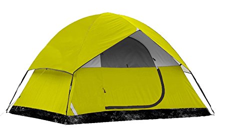 Levelone Two Person Camping Tent With Rainfly, Yellow