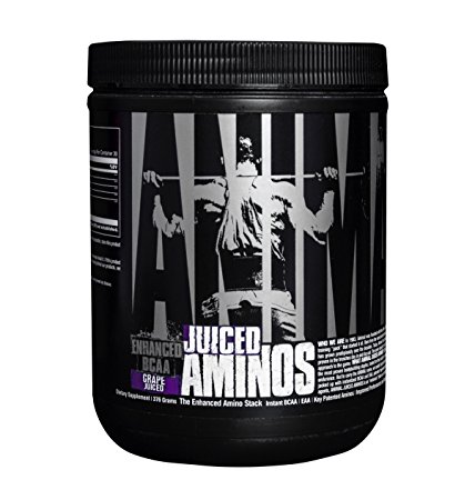 Universal Nutrition Animal Juiced Aminos Enhanced BCAA and EAA Instantized Amino Acid Supplement, Grape, 30 Count