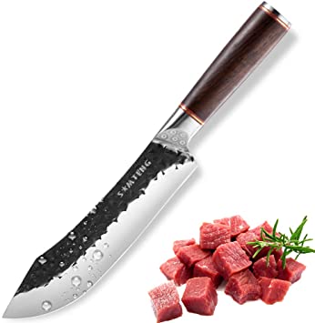 SMTENG 6'' chef knife Vegetable Knife Utility knife Japanese Forged Hammered kitchen Knife