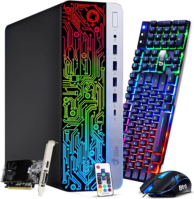 HP RGB Gaming PC Desktop - Intel Core i5-6th Gen | 16GB DDR4 Ram | 512GB SSD | Nvidia GTX 1050Ti 4 DDR5 Graphics Card | Windows 10 Pro - Computer Tower for PC Gaming (Renewed), PRODESK 600 G3