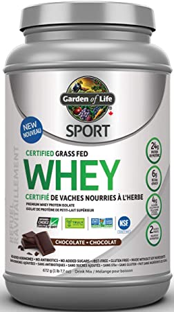 Garden of Life Sport Certified Grass Fed Whey, Chocolate, 672g