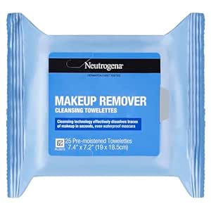 Neutrogena Makeup Remover Wipes, Daily Facial Cleanser Towelettes, Gently Removes Oil & Makeup, Alcohol-Free Makeup Wipes, 25 ct