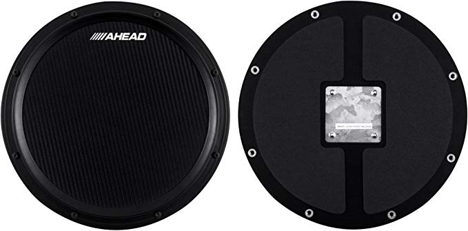 Ahead S-Hoop Marching Practice Pad with Snare Sound Black, Black 14 in.