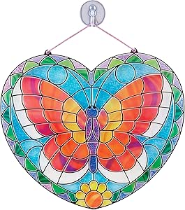 Melissa & Doug Stained Glass Butterfly Art Kit| Arts and Crafts for Kids Age 5  | Kids Craft Kits | Kids Activity Window Art Kit | Sticker Art | Mess Free Activity | Gifts for Boys & Girls