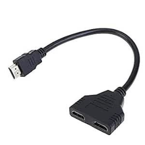 High Speed HDMI Port Male to Dual Female Out Splitter Cable Converter