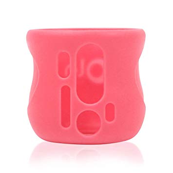 Olababy Silicone Sleeve for AVENT Natural Glass Bottles (4 oz, Pink)