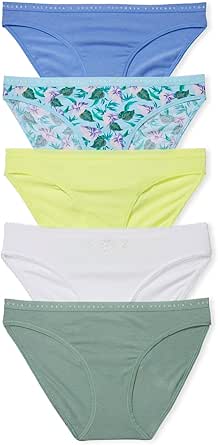 Victoria's Secret Women's Cotton Bikini Underwear, Moderate Coverage Panties for Women, Multi Pack (XS-XXL)