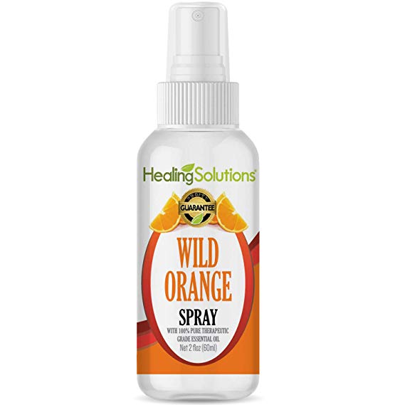 Wild Orange Spray – Water Infused with Wild Orange Essential Oil – 2oz Bottle by Healing Solutions