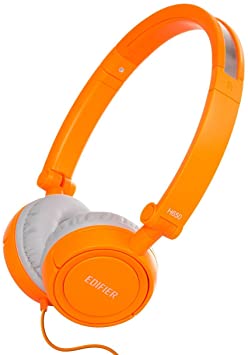 Edifier H650 Hi-Fi On-Ear Headphones - Noise-isolating Foldable and Lightweight Headphone - Fit Adults and Kids - Orange