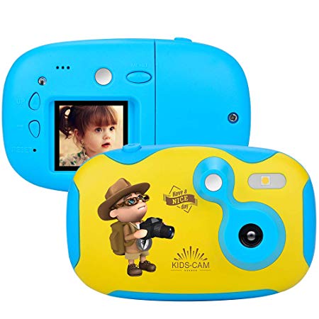 weton Children Kids Digital Camera, Mini 1.44 inch Kids Creative Camera with Soft Silicone Protective Shell 1080P HD Sport Learn Camera Camcorder for Boys Girls