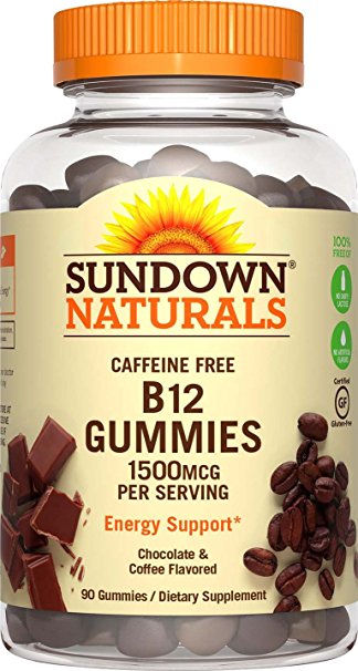 Sundown Naturals Vitamin B-12 1500 mcg, 90 Gummies