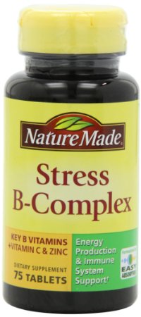 Nature Made Stress B Complex with Zinc Tablets 75 Count